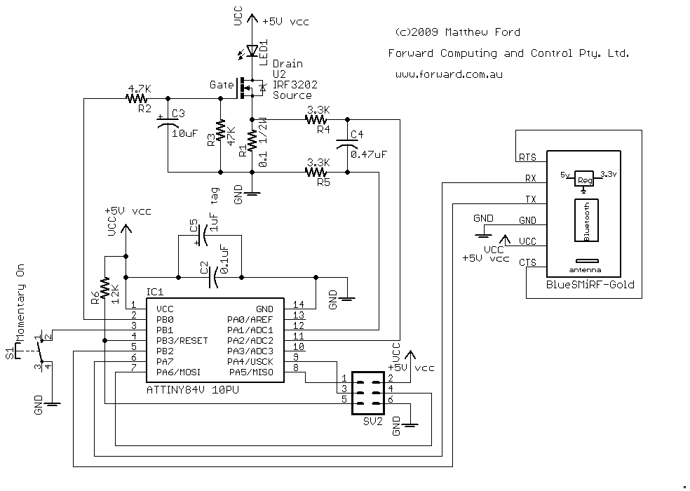 Bluetooth controlled switch circuit diagram